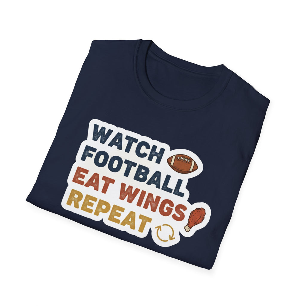 Watch Football Eat Wings Repeat T-Shirt