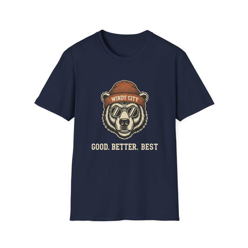 "Windy City" Beanie Bear with "Good. Better. Best" Vintage T-Shirt