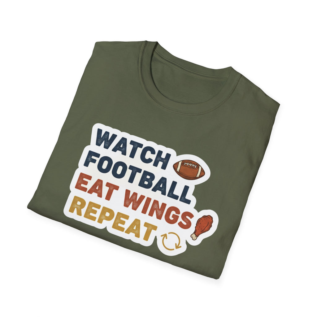 Watch Football Eat Wings Repeat T-Shirt