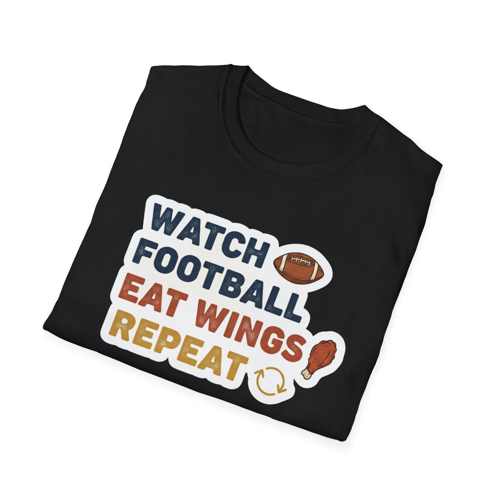 Watch Football Eat Wings Repeat T-Shirt
