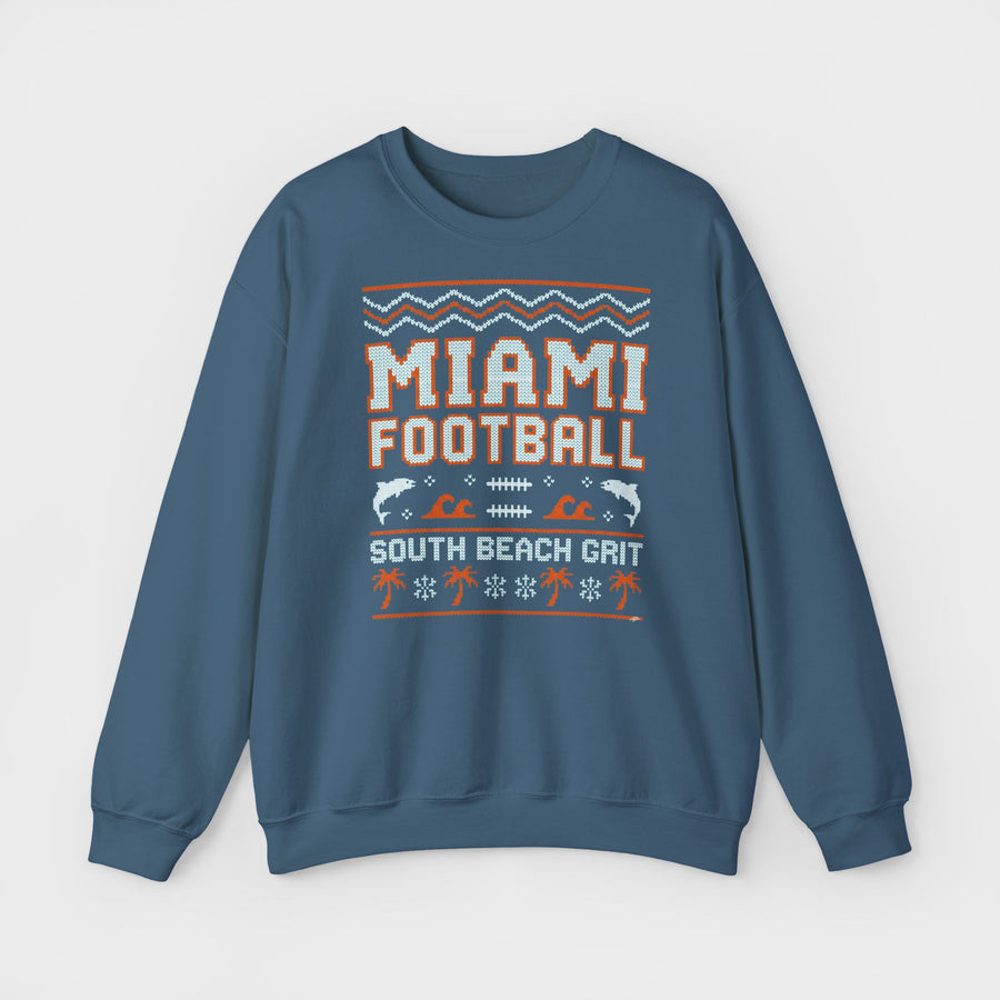 Football And Palm Tree Holiday Sweatshirt