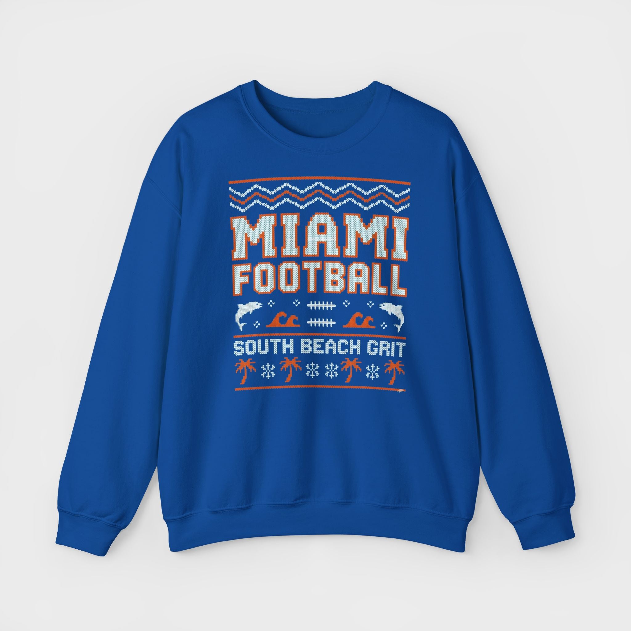 Football And Palm Tree Holiday Sweatshirt