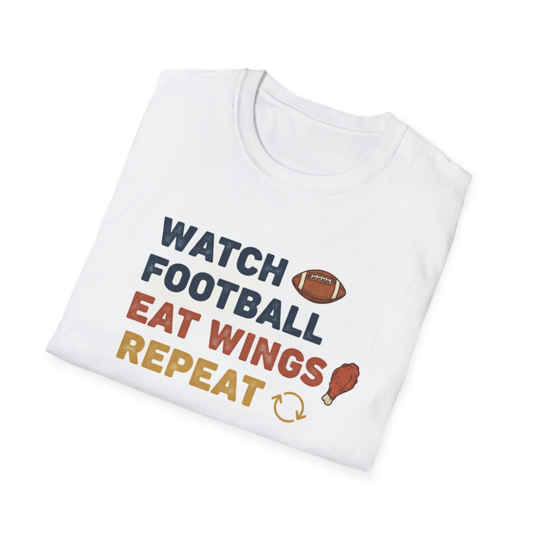 Watch Football Eat Wings Repeat T-Shirt