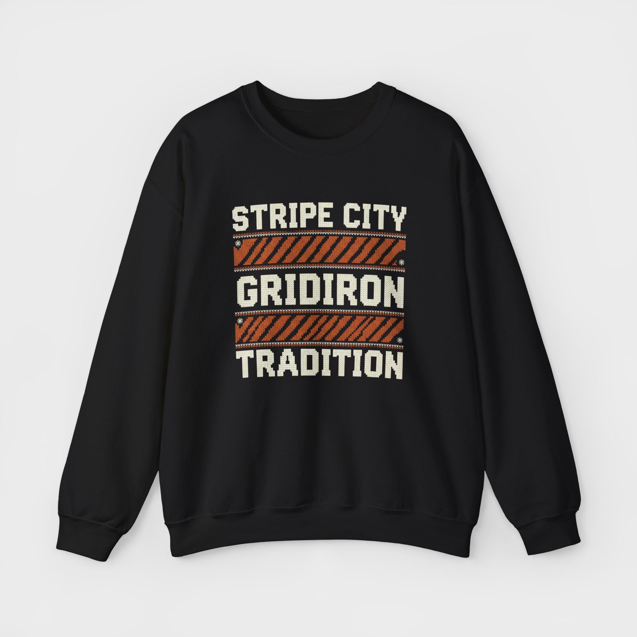 Stripe City Holiday Crewneck Sweatshirt